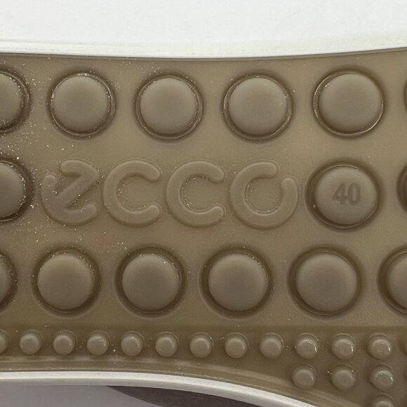 Ecco Soft Nubuck Leather Casual Sneakers Shoes Womens 9 Warm Grey Extra Width - Picture 10 of 14